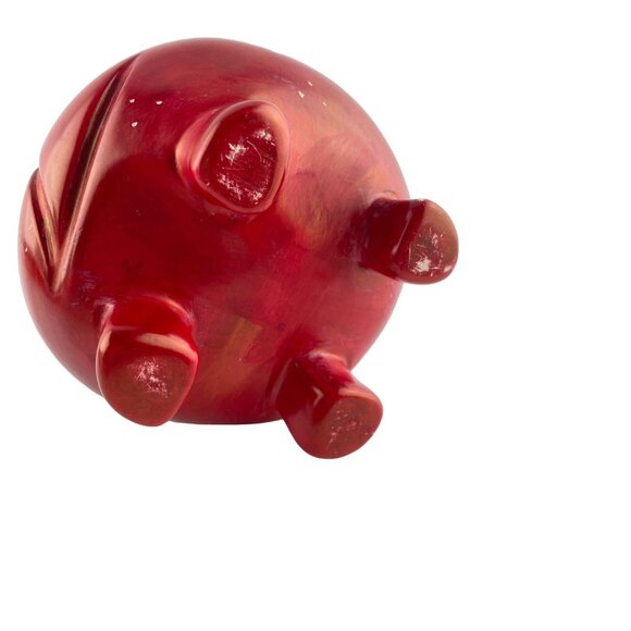 Red Giraffe Figurine Soap Stone Afrikiko Style Kenya Hand Carved Decor - Picture 8 of 10